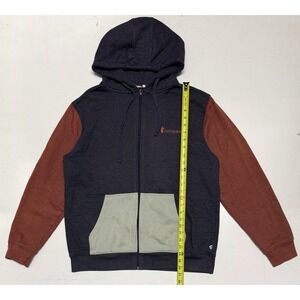 Cotopaxi Mens XL Full Zip Hoodie Colorblock Organic Cotton Fleece Jacket Navy XL